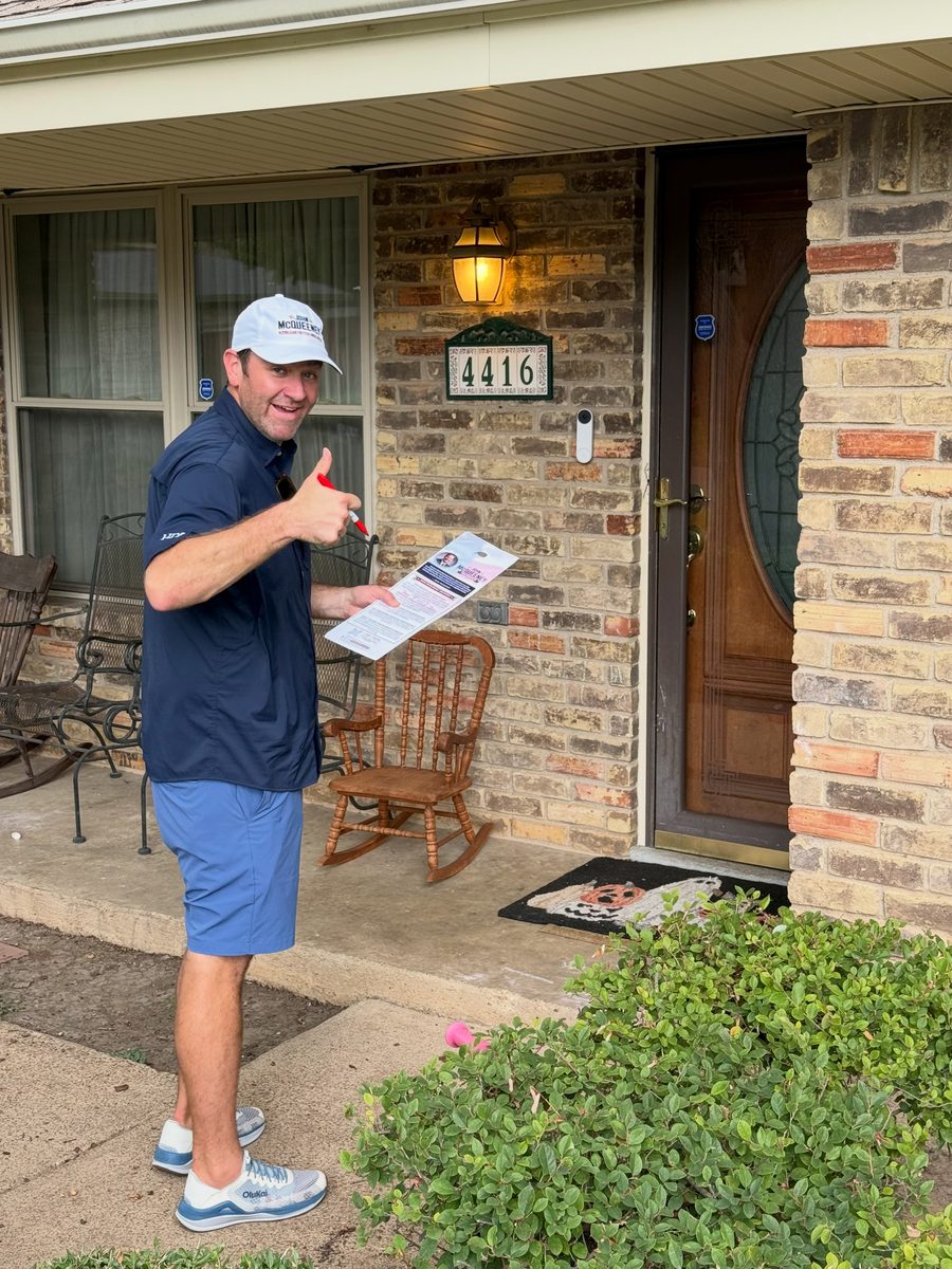 McQueeney door-knocking